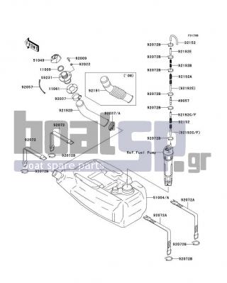 KAWASAKI - STX-15F 2009 - Body Parts - Fuel Tank(A8F-AAF)