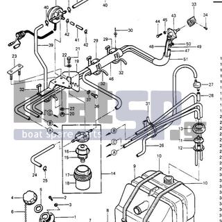 KAWASAKI - JS550 1984 - Body Parts - FUEL TANK (JS550-A3/A4) - 92037-3005 - CLAMP,TUBE