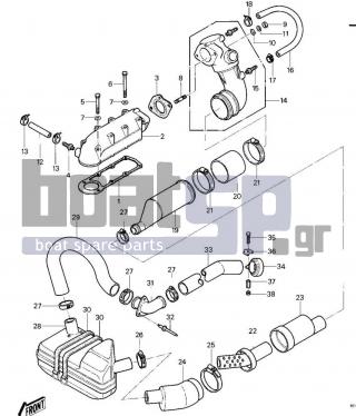 KAWASAKI - JS550 1984 - Exhaust - MUFFLER