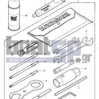 KAWASAKI - JS550 1984 -  - OWNER TOOLS (JS550-A1/A2) - 92108-503 - WRENCH,BOX 27X32