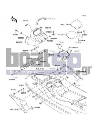 KAWASAKI - STX-15F 2009 - Frame - Hull Middle Fittings