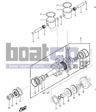 KAWASAKI - JS550 1983 - Κινητήρας/Κιβώτιο Ταχυτήτων - CRANKSHAFT/PISTONS