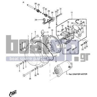 KAWASAKI - JS550 1983 - Electrical - GENERATOR - 11012-3012 - CAP