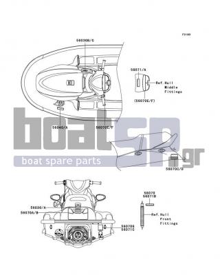 KAWASAKI - STX-15F 2009 - Frame - Labels