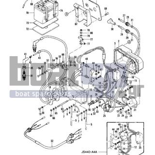 KAWASAKI - JS440 1981 - Electrical - ELECTRIC CASE (JS440-A3/A4/A4A) - 21130-009 - CAP SPARK PLUG