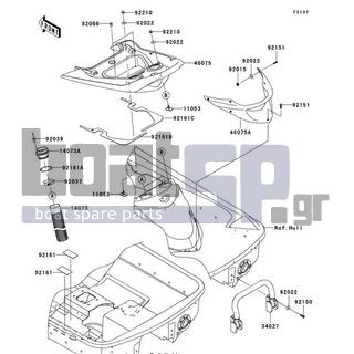 KAWASAKI - ULTRA 260LX 2009 - Frame - Hull Rear Fittings