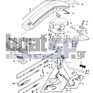 KAWASAKI - JS440 1980 - Body Parts - HANDLE POLE/CABLES (JS440-A1/A1A)