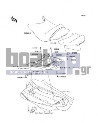KAWASAKI - ULTRA 260LX 2009 - Body Parts - Seat - 92043-3763 - PIN