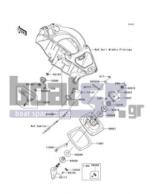 KAWASAKI - ULTRA 260X 2009 - Body Parts - Handle Pole