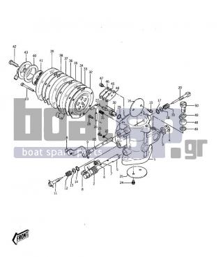 KAWASAKI - JS400 1976 - Engine/Transmission - CARBURETOR - 51069-501 - .DIAPHRAGM,CHECK SEAT