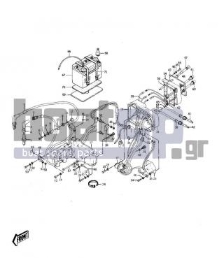 KAWASAKI - JS400 1976 - Electrical - ELECTRIC CASE - 92072-512 - BAND,BATTERY