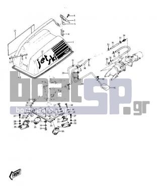 KAWASAKI - JS400 1976 - Engine/Transmission - ENGINE HOOD/COOLING & BILGE - 92011-562 - SCREW  0.16X0.5