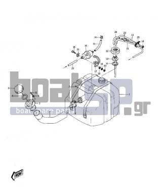 KAWASAKI - JS400 1976 - Εξωτερικά Μέρη - FUEL TANK - 92037-1173 - CLAMP,SPARK PLUG CAP