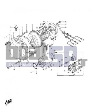 KAWASAKI - JS400 1976 - Electrical - GENERATOR/STARTER MOTOR