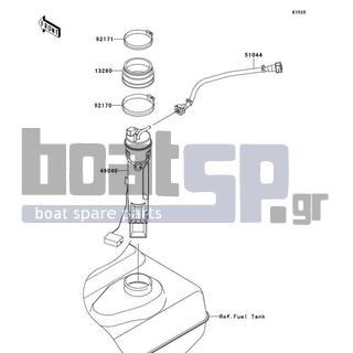 KAWASAKI - ULTRA LX 2009 - Electrical - Fuel Pump - 51044-3705 - TUBE-ASSY,FUEL