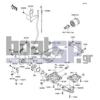 KAWASAKI - ULTRA LX 2009 - Κινητήρας/Κιβώτιο Ταχυτήτων - Oil Pump - 16160-3748 - BODY,OIL PUMP