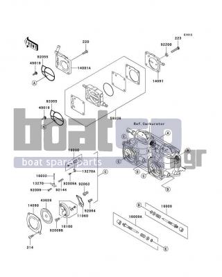 KAWASAKI - 800 SX-R 2008 - Engine/Transmission - Carburetor Parts - 14091-3775 - COVER