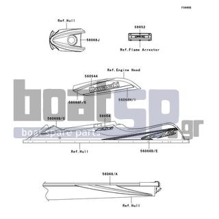 KAWASAKI - 800 SX-R 2008 - Body Parts - Decals(Green)(A8F)