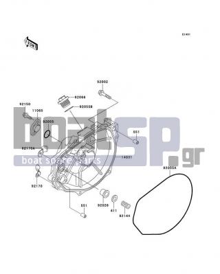 KAWASAKI - 800 SX-R 2008 - Engine/Transmission - Engine Cover(s) - 92170-3735 - CLAMP