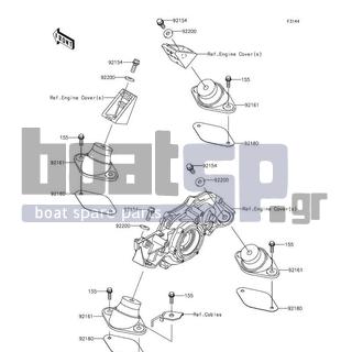 KAWASAKI - JET SKIΒ® ULTRAΒ® 310X SE 2016 - Κινητήρας/Κιβώτιο Ταχυτήτων - Engine Mount