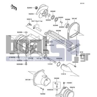 KAWASAKI - 800 SX-R 2008 - Frame - Jet Pump - 39145-3735 - TRIM-SEAL