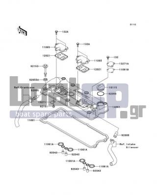 KAWASAKI - STX-15F 2008 - Engine/Transmission - Cylinder Head Cover(A6F-A8F) - 11061-0105 - GASKET,SPARK PLUG HOLE