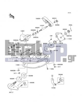 KAWASAKI - STX-15F 2008 - Body Parts - Handle Pole