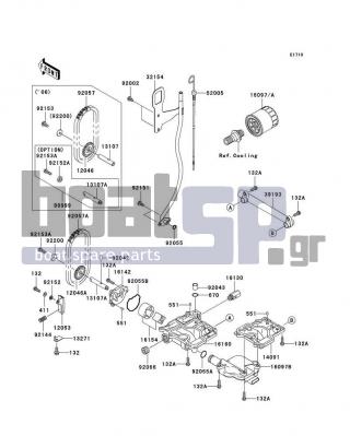 KAWASAKI - STX-15F 2008 - Engine/Transmission - Oil Pump - 16097-0003 - FILTER-ASSY-OIL