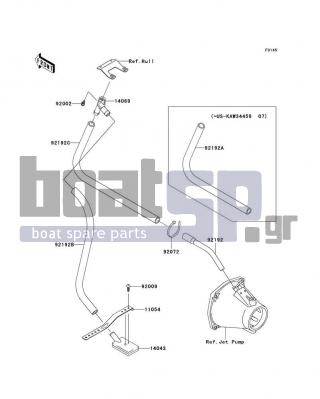 KAWASAKI - ULTRA 250X 2008 - Εξωτερικά Μέρη - Bilge System - 92192-3753 - TUBE,HULL-NOZZLE