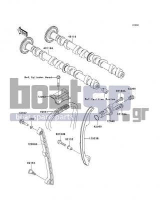 KAWASAKI - ULTRA 250X 2008 - Engine/Transmission - Camshaft(s)/Tensioner - 12053-3707 - GUIDE-CHAIN,IN SIDE
