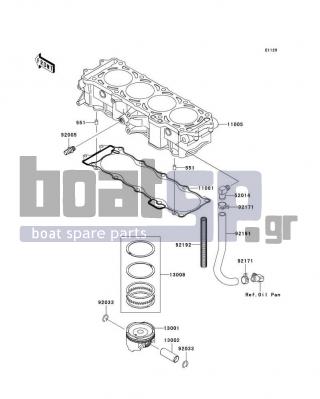 KAWASAKI - ULTRA 250X 2008 - Engine/Transmission - Cylinder/Piston(s) - 92171-3710 - CLAMP,TUBE