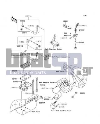 KAWASAKI - ULTRA 250X 2008 - Electrical - Electrical Equipment - 16031-3991 - FLOAT,KEY