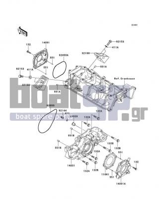 KAWASAKI - ULTRA 250X 2008 - Engine/Transmission - Engine Cover(s) - 32190-3703 - BRACKET-ENGINE