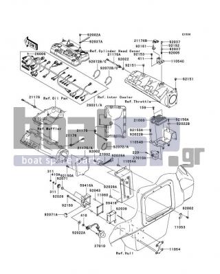 KAWASAKI - ULTRA 250X 2008 - Κινητήρας/Κιβώτιο Ταχυτήτων - Fuel Injection - 11054-3743 - BRACKET,ECU&RELAY