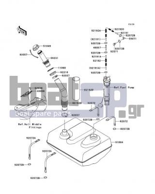 KAWASAKI - ULTRA 250X 2008 - Εξωτερικά Μέρη - Fuel Tank - 92072-3847 - BAND