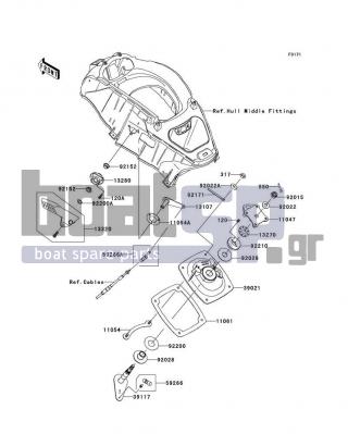 KAWASAKI - ULTRA 250X 2008 - Εξωτερικά Μέρη - Handle Pole - 120R0510 - BOLT-SOCKET,5X10