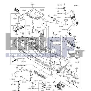 KAWASAKI - JET SKIΒ® ULTRAΒ® 310X SE 2016 - Frame - Hull - 11060-3801 - GASKET,DRAIN PLUG