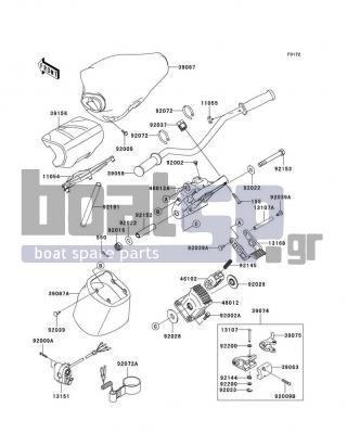 KAWASAKI - ULTRA 250X 2008 - Body Parts - Handlebar - 46012-3730 - HOLDER-HANDLE,LWR