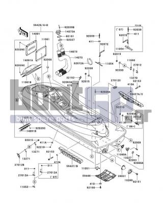 KAWASAKI - ULTRA 250X 2008 - Πλαίσιο - Hull