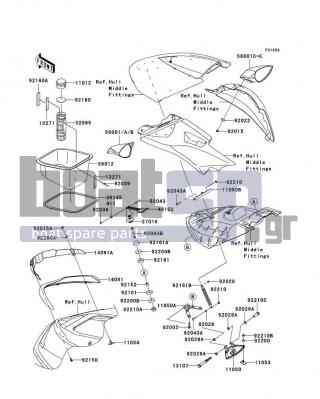 KAWASAKI - ULTRA 250X 2008 - Frame - Hull Front Fittings(B8F)