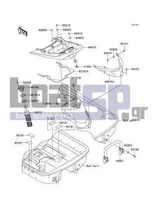 KAWASAKI - ULTRA 250X 2008 - Frame - Hull Rear Fittings