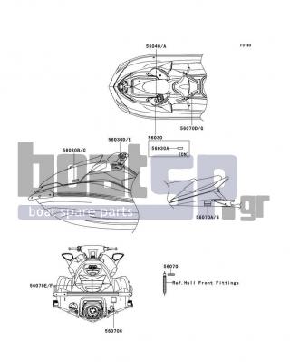 KAWASAKI - ULTRA 250X 2008 - Frame - Labels - 56070-3876 - LABEL-WARNING,DAMPER