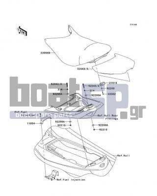 KAWASAKI - ULTRA 250X 2008 - Body Parts - Seat - 53066-3718-MA - SEAT-ASSY,FR,BLACK