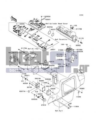 KAWASAKI - ULTRA LX 2008 - Engine/Transmission - Fuel Injection - 92150-3729 - BOLT,6X18