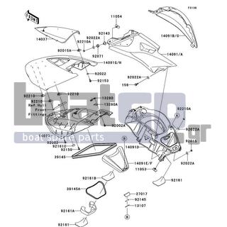 KAWASAKI - ULTRA LX 2008 - Frame - Hull Middle Fittings