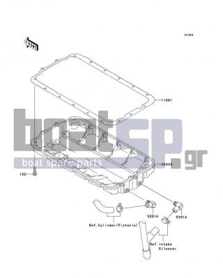 KAWASAKI - ULTRA LX 2008 - Engine/Transmission - Oil Pan - 11061-3710 - GASKET,OIL PAN