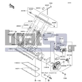 KAWASAKI - ULTRA LX 2008 - Engine/Transmission - Throttle - 49033-3707 - NOZZLE-INJECTION