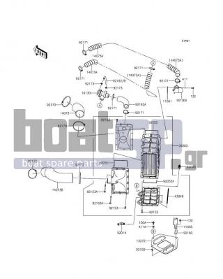 KAWASAKI - JET SKIΒ® ULTRAΒ® 310X SE 2016 - Frame - Inter Cooler - 16130-3703 - VALVE-ASSY-RELIEF,AIR BYPASS