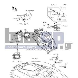 KAWASAKI - JET SKIΒ® ULTRAΒ® 310X SE 2016 - Electrical - Meters - 92210-3768 - NUT,6MM