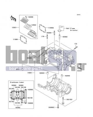 KAWASAKI - 800 SX-R 2007 - Engine/Transmission - Crankcase